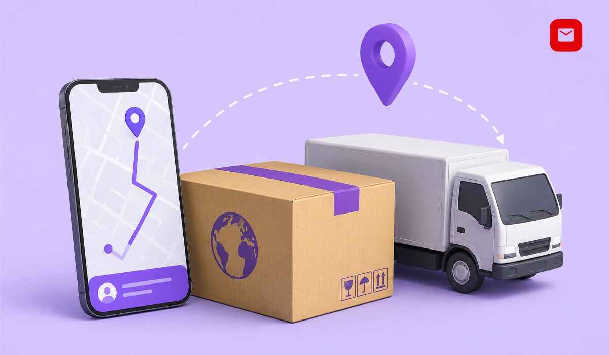 AfterShip Tracking- Complete Guide to Track Any Package Live Online with package tracking and delivery route illustration