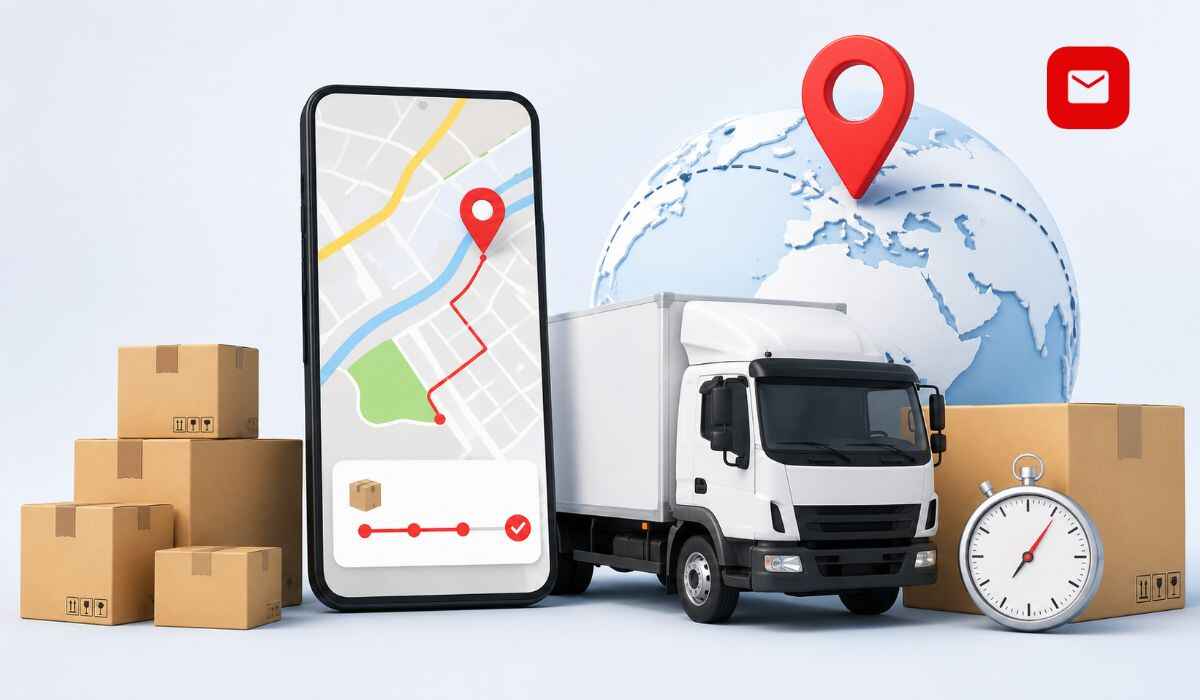 Anjani Courier Tracking: Complete Guide to Check Your Live Shipment Status Online with package tracking and delivery system illustration