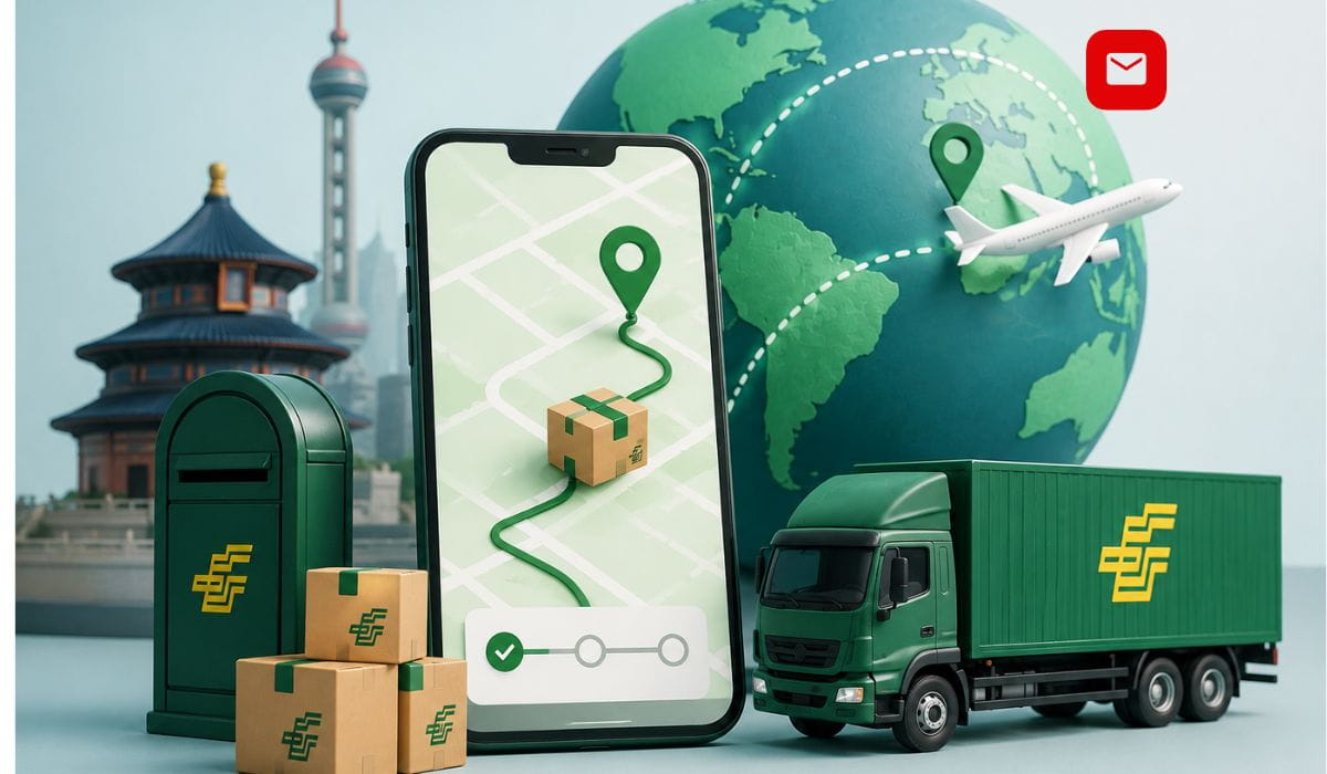 China Post Tracking international parcel delivery concept