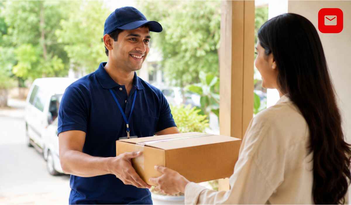 Ecom Express courier delivery and shipment tracking logistics concept