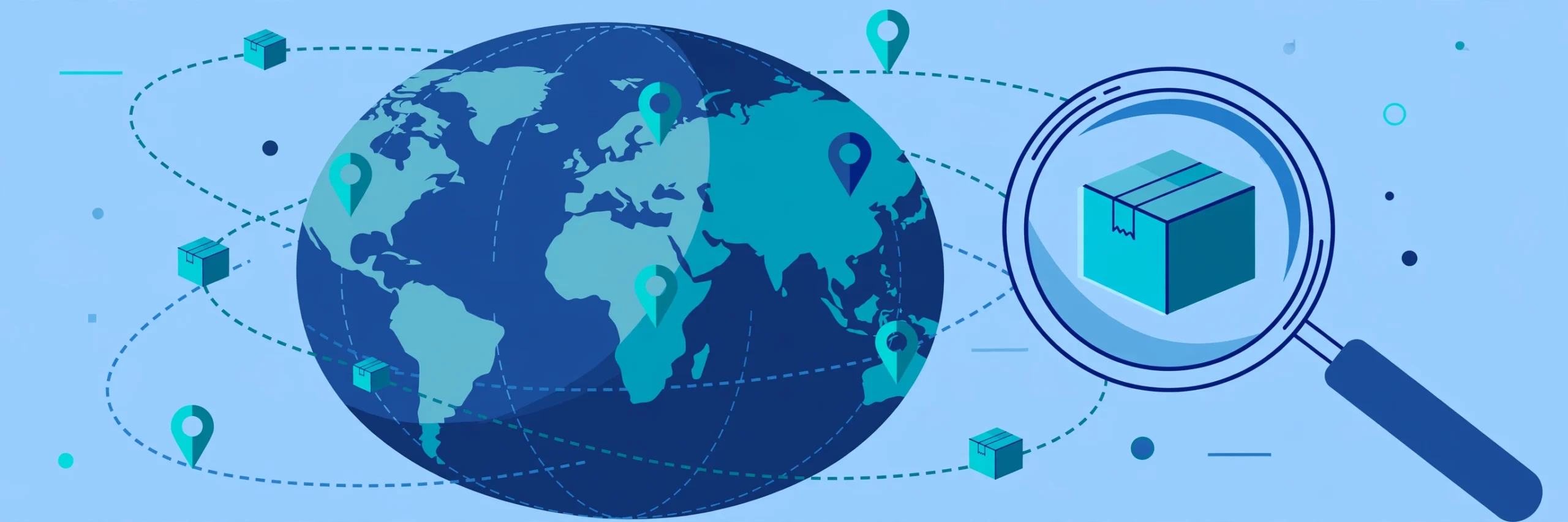 Global Tracking — parcel tracking guide illustration