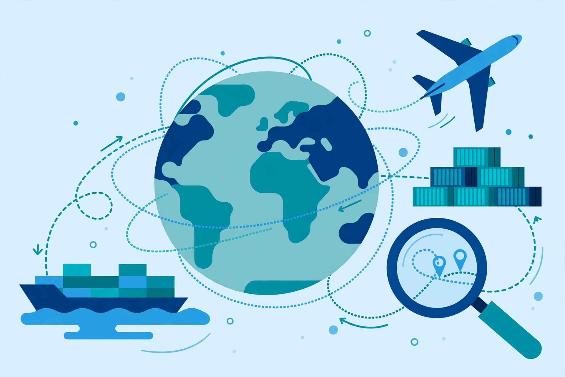 Shipping Tracking — parcel tracking guide illustration