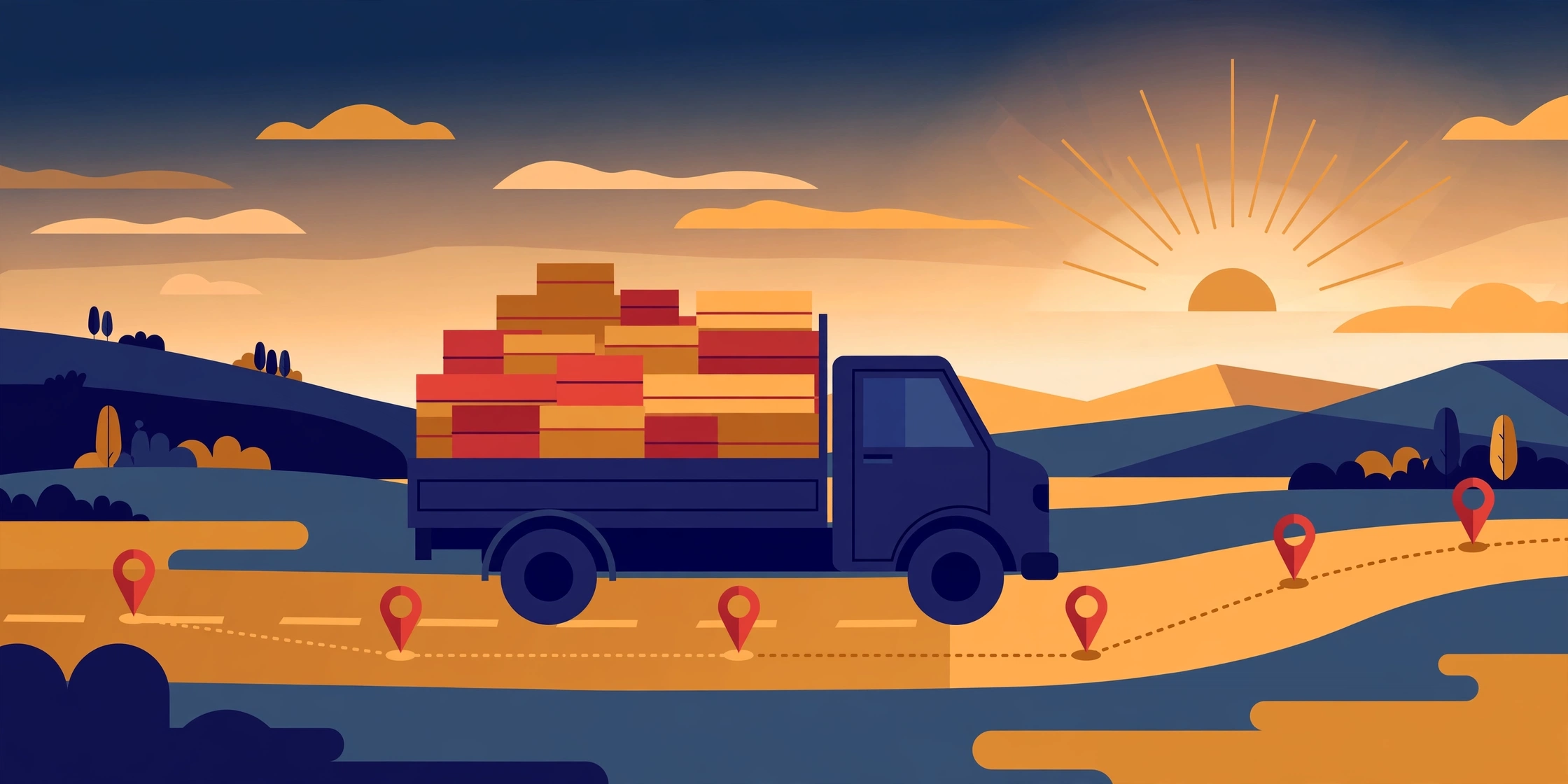 Akash Ganga Courier Tracking illustration for parcel tracking