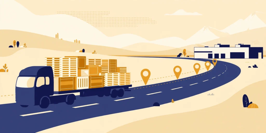 R&L Transfer Tracking — parcel tracking guide illustration