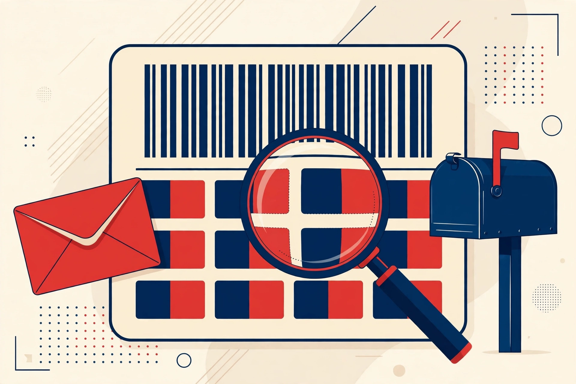 USPS Tracking Number — parcel tracking guide illustration