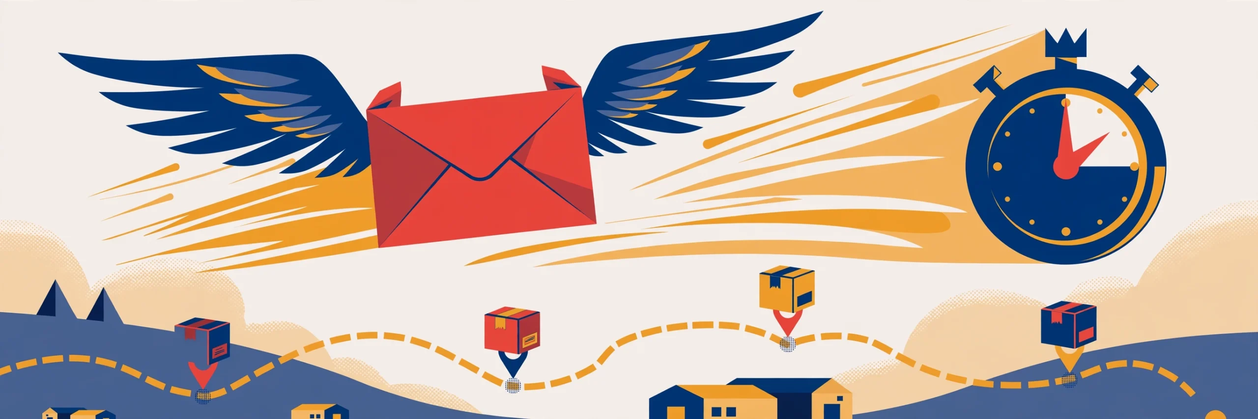 MySpeedPost — parcel tracking guide illustration