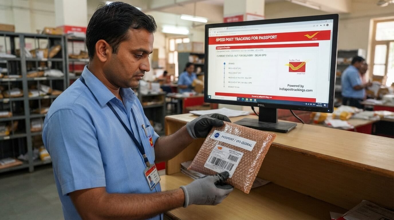 speed post tracking for passport