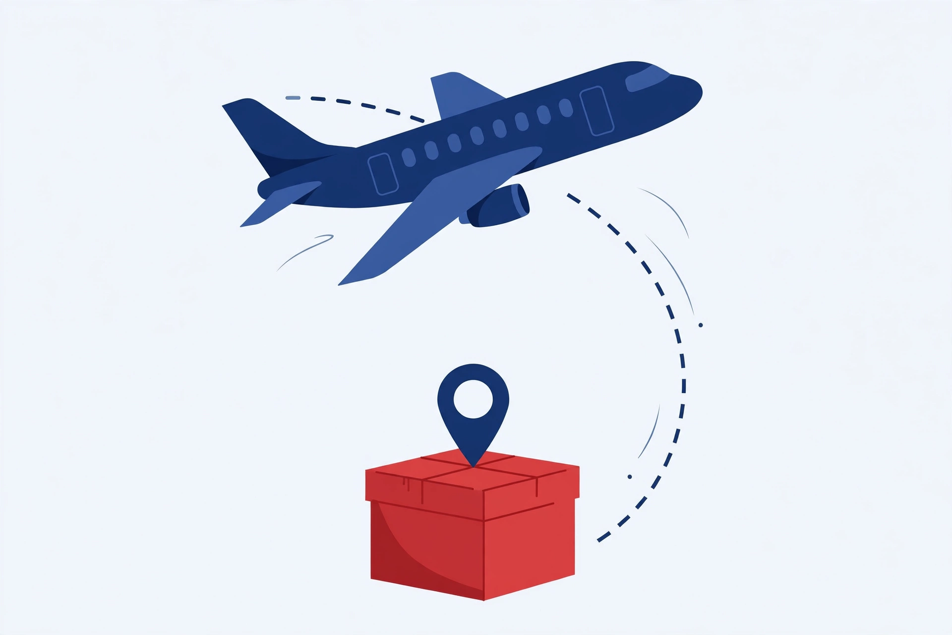 Cargo airplane and red parcel illustrating Maruti Air courier tracking