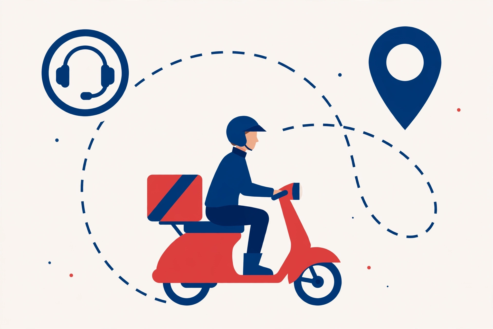 Delivery rider on a scooter illustrating Shadowfax customer care number support