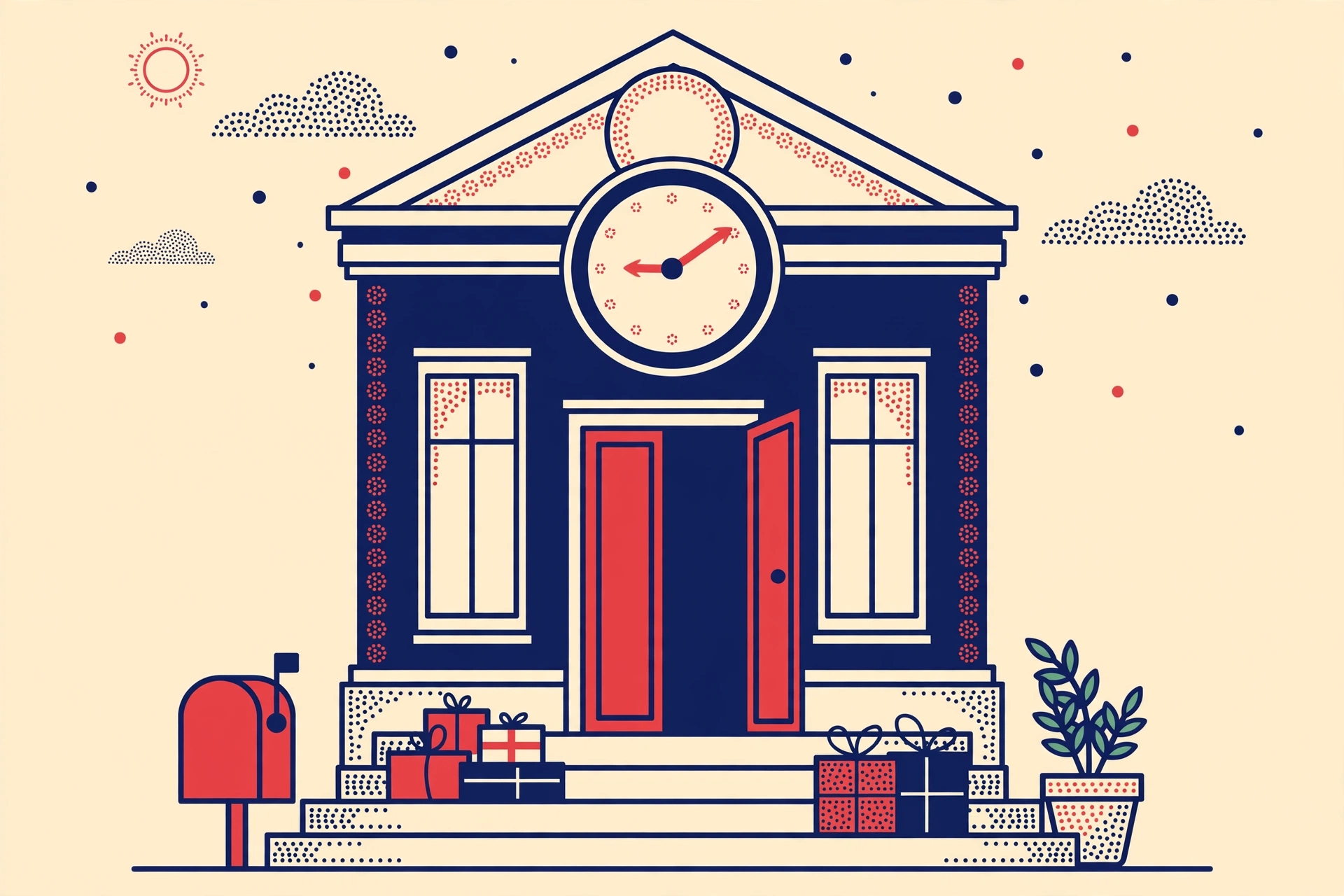Post office timings: India post office opening hours illustration.
