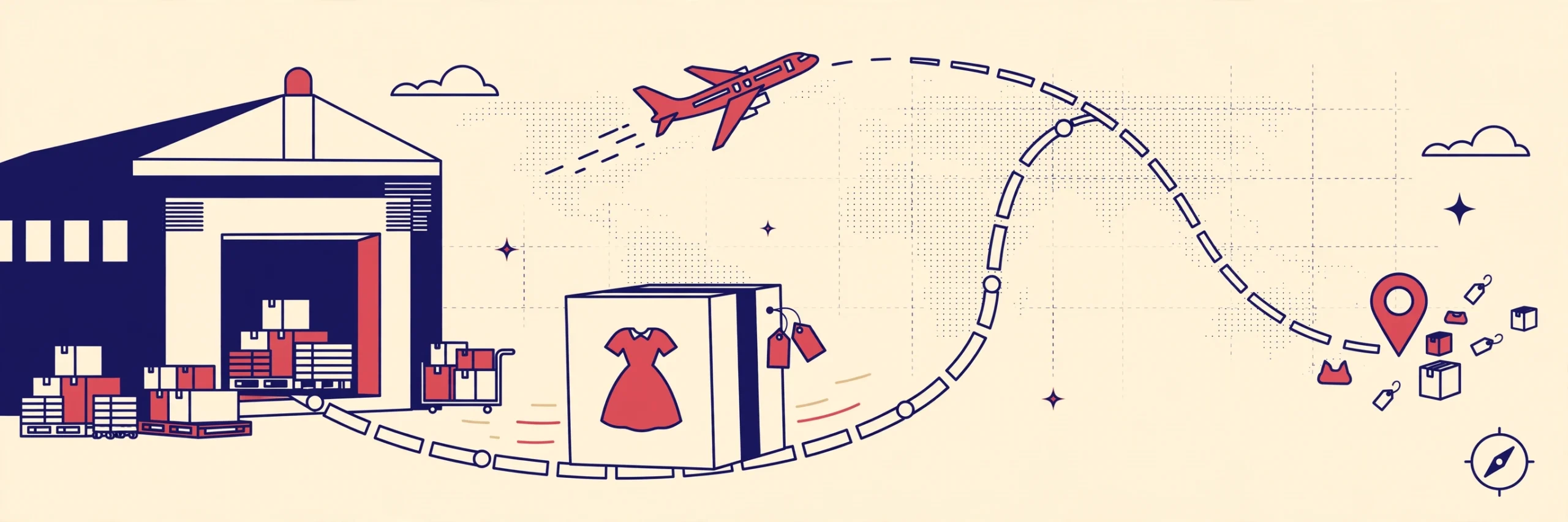 SHEIN Tracking — parcel tracking guide illustration