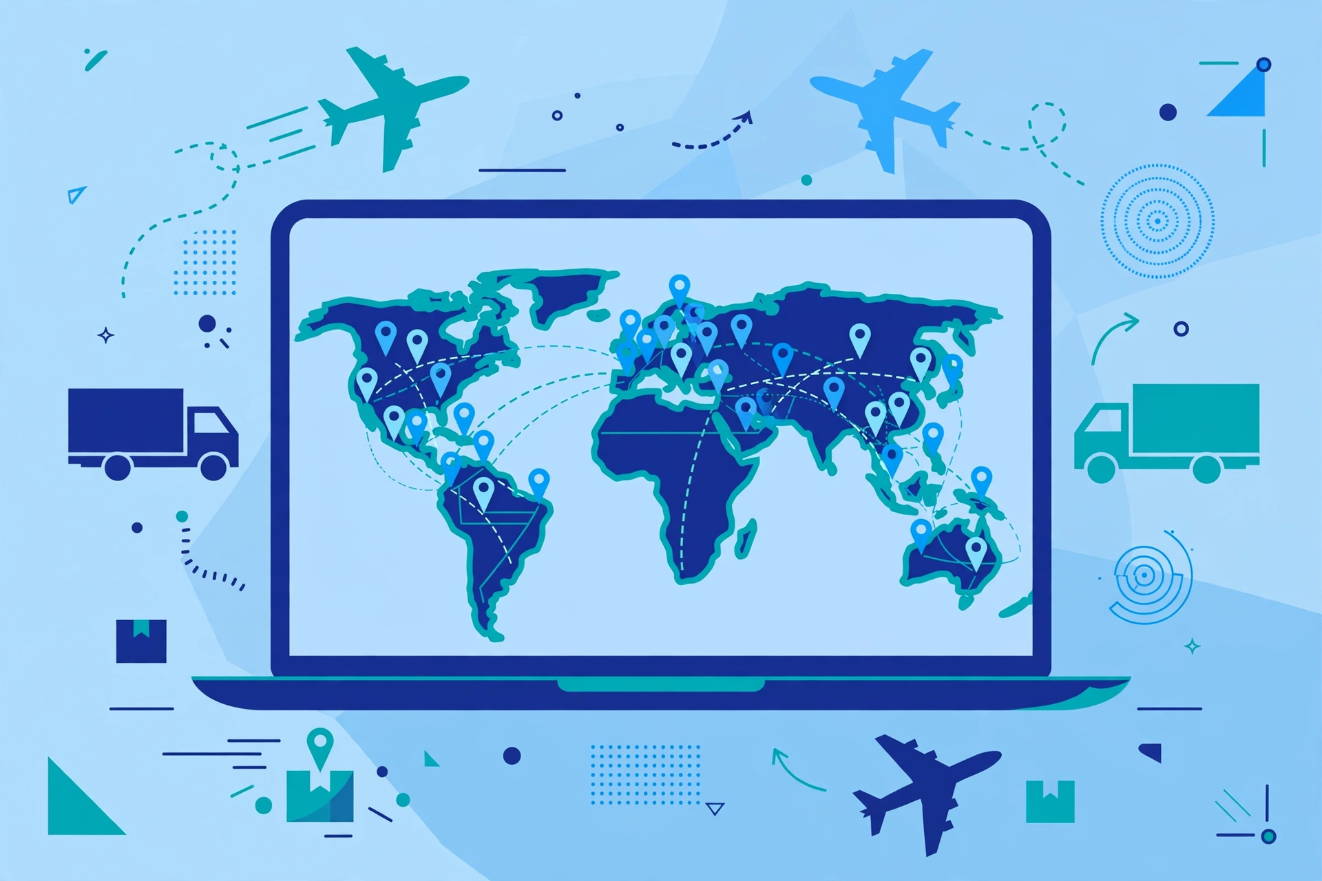 TrackingMore — parcel tracking guide illustration
