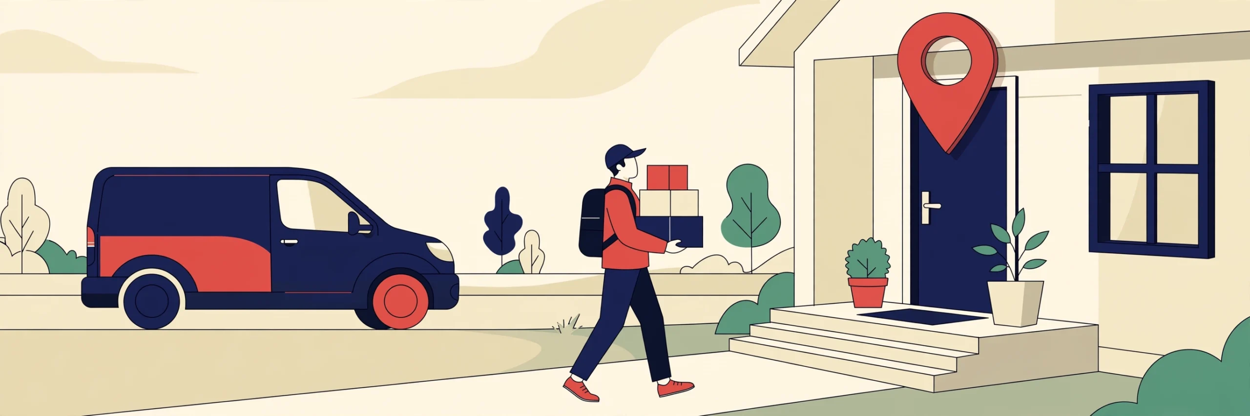 UniUni Tracking — parcel tracking guide illustration