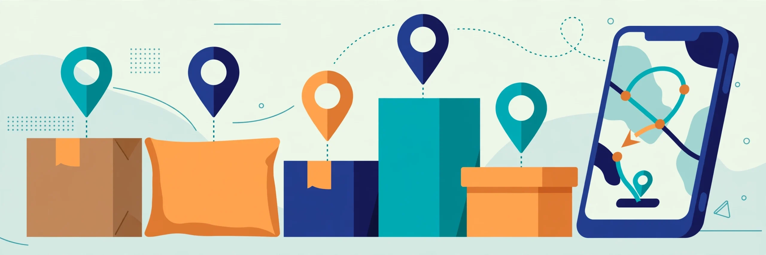 Universal package tracker dashboard illustration