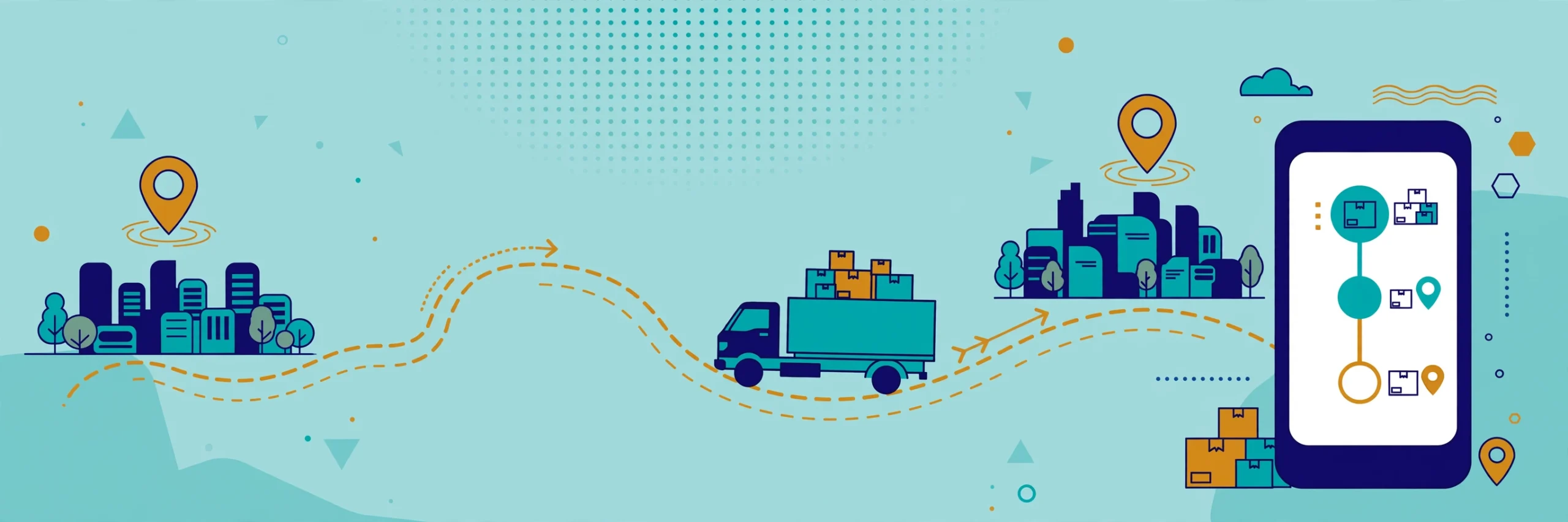Delhivery tracking: cargo truck on delivery route