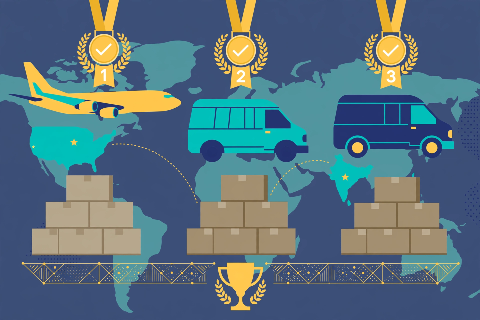 best courier service from india to usa illustration