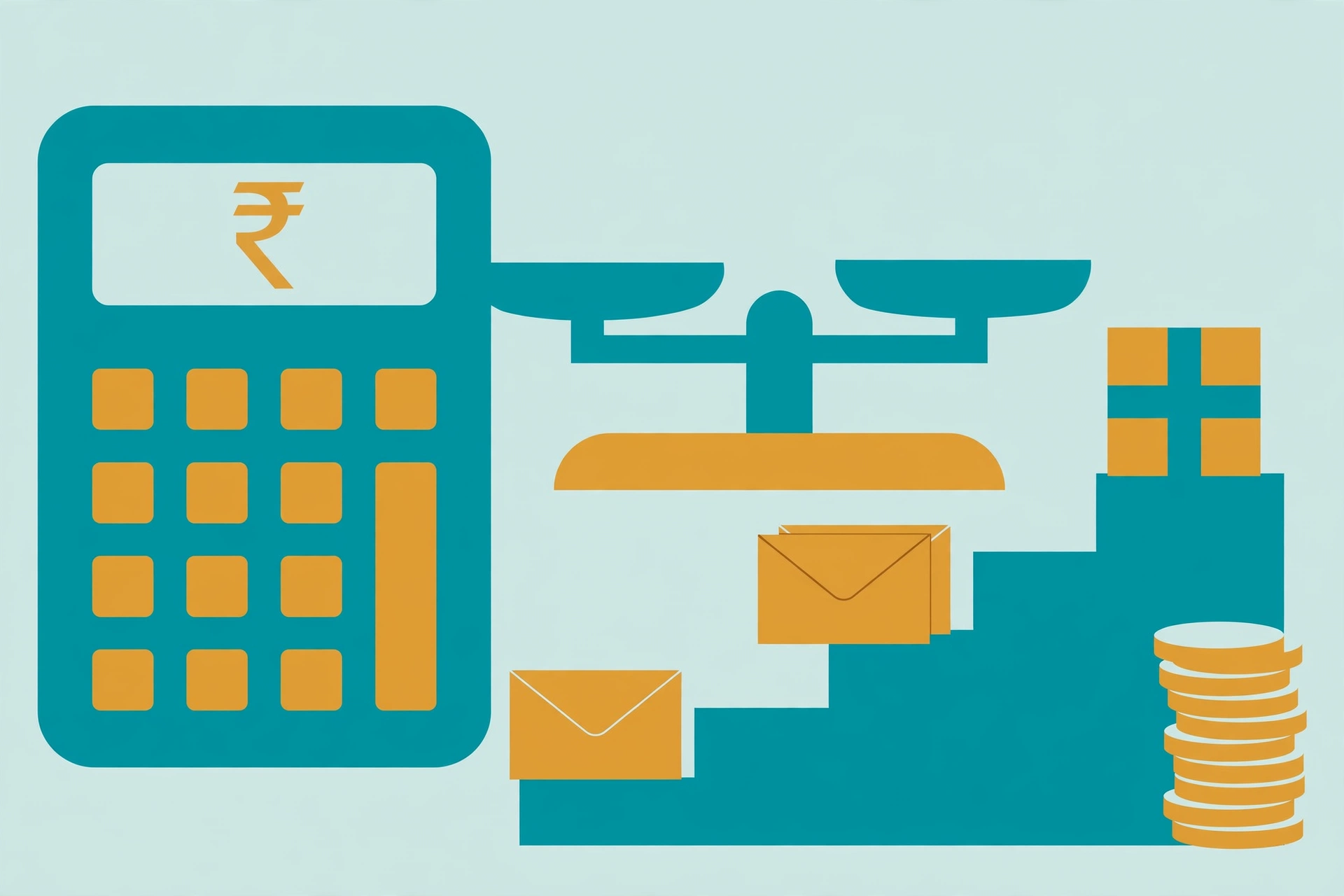 speed post charges calculator illustration