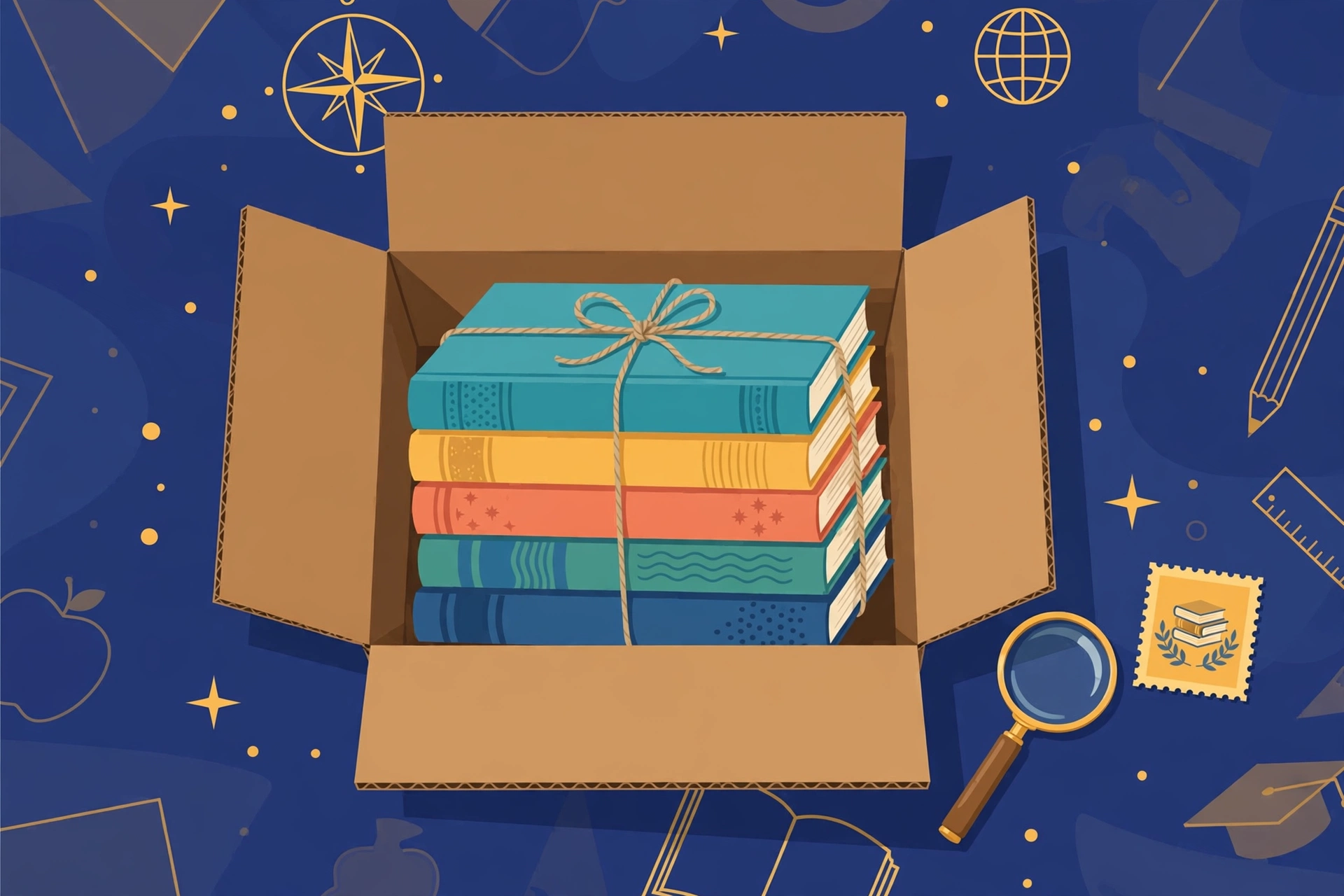 Gyan Post - books and textbooks packed in a parcel box for affordable delivery by India Post